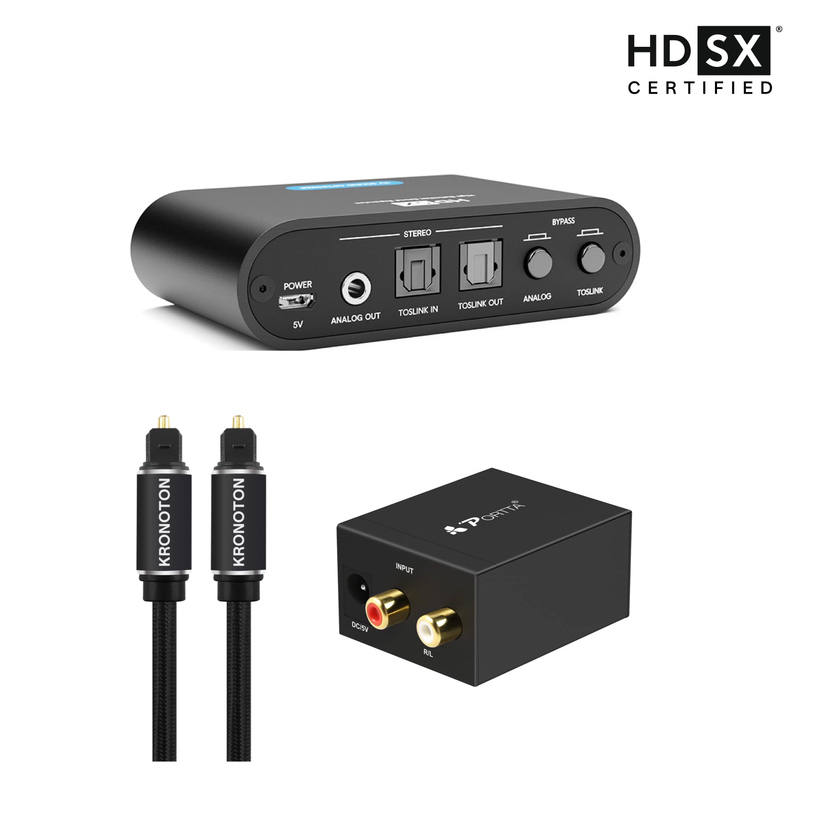 HDSX TV Sound Optimizer TOSLINK Connect Set Analog