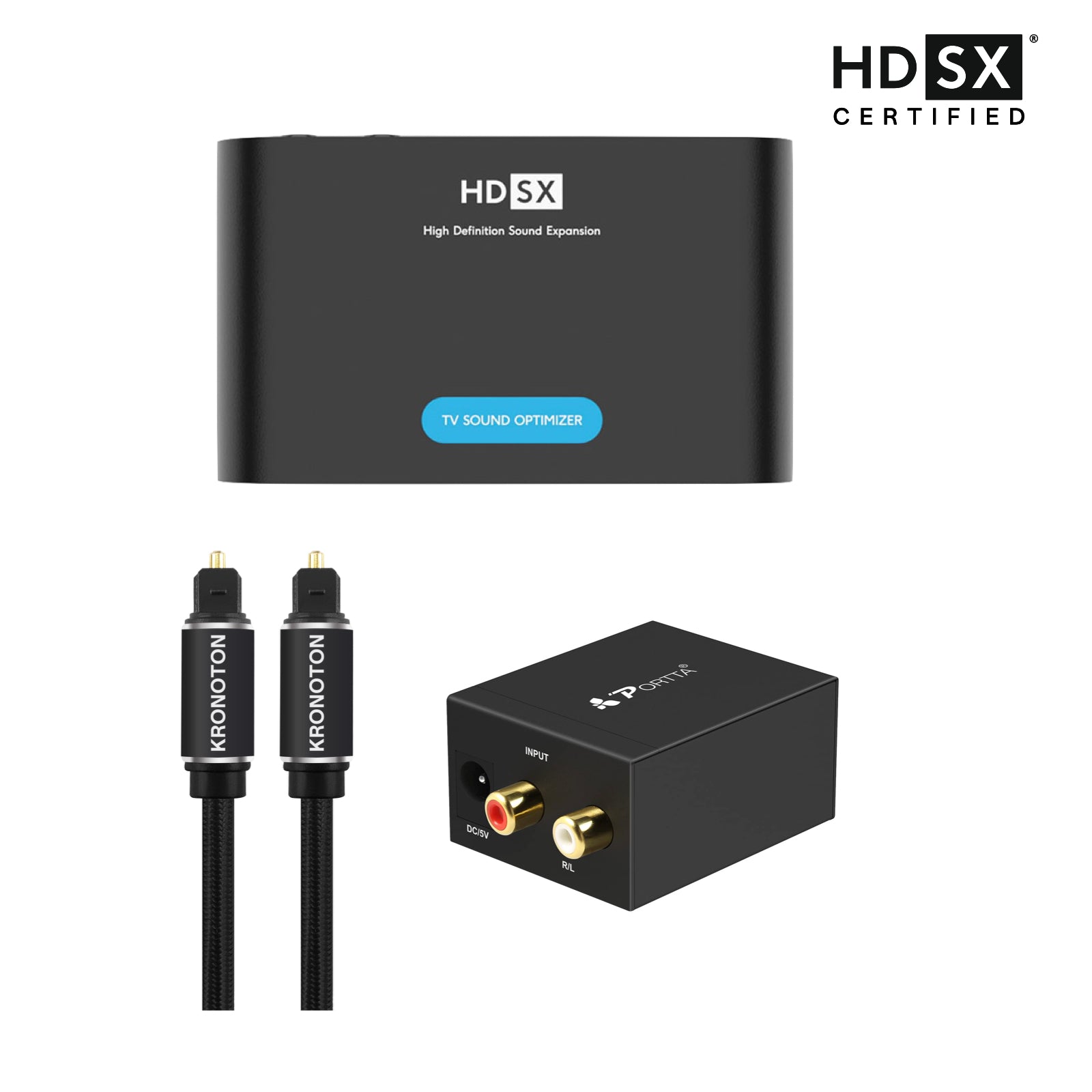 HDSX TV Sound Optimizer TOSLINK Connect Set Analog